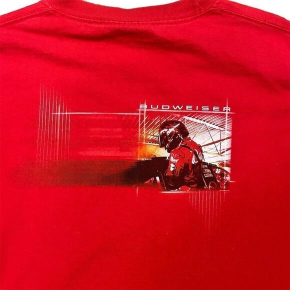 Vintage Dale Earnhardt Jr No. 8 Budweiser NASCAR Red T-Shirt M Chase Authentics - Picture 5 of 5